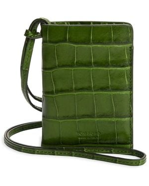Tom Ford Crocodile-Embossed Leather Card Holder - Green