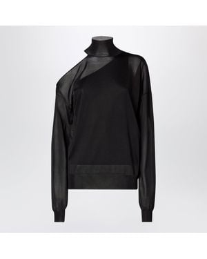 Fendi Silk Organza Sweater - Black
