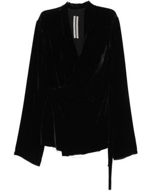 Rick Owens Velvet Cardigan - Black