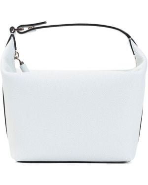 Valextra Mochi Leather Pouch - White