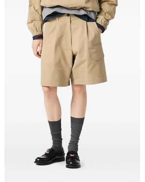 Miu Miu Neutrals Shorts - Natural