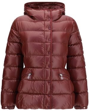 Moncler Barante Short Hooded Down Jacket - Red
