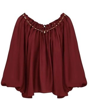 Zimmermann Aster Beaded Blouse - Red