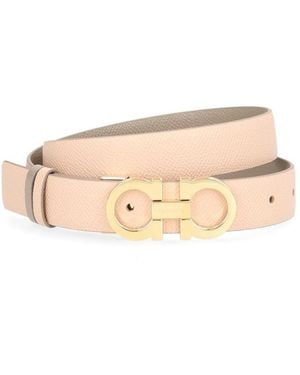 Ferragamo "Gancini" Belt - Natural