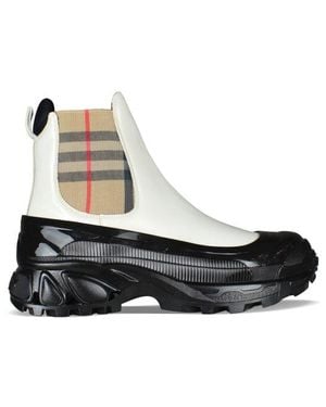Burberry Printed Chelsea Boots - Black