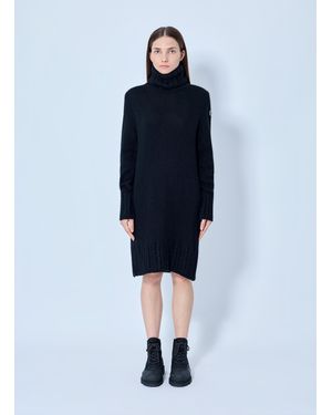 Moncler Turtleneck Knit Dress - Blue