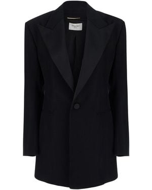 Saint Laurent Tuxedo Jacket Look 49 - Black