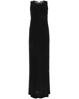 Saint Laurent Viscose Long Dress - Black