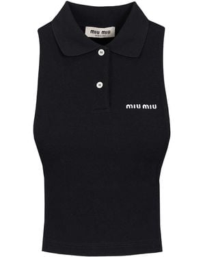 Miu Miu Sleeveless and tank tops for Women | Online Sale up to 33