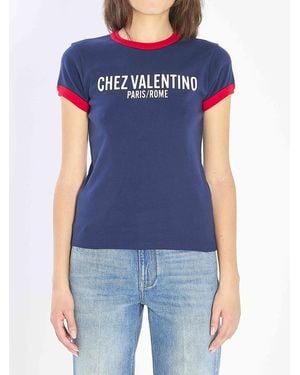 Valentino Garavani Chez T-Shirt - Blue