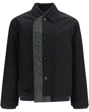Sacai Nylon Ripstop Twill Bomber Jacket - Black