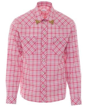 Versace Slim Check Shirt - Pink
