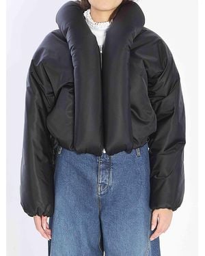 Alaïa Padded Bomber Jacket - Black