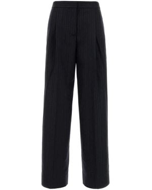 Jil Sander Embroidered Wool Pant - Black