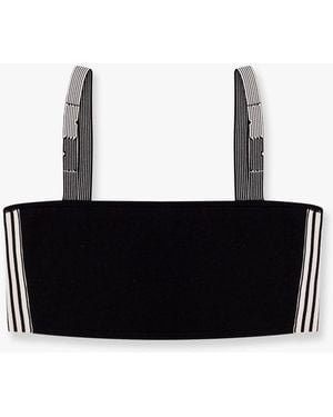 Dior Compact Technical Knit Bralette With Graphique Motif - Black