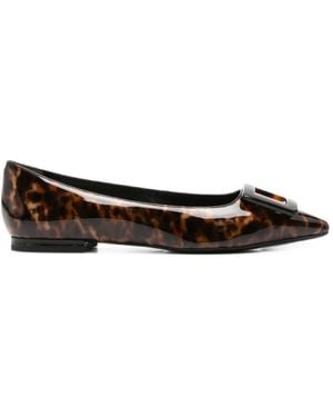 Roger Vivier Gommettine Patent Leather Ballets - White