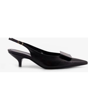 Celine Signature Leather Pumps - White