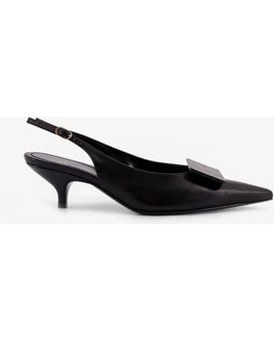 Celine Signature Leather Pumps - White