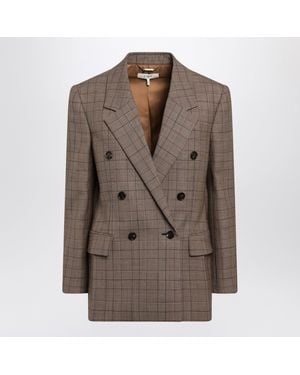 Chloé Prince Of Wales Double-Breasted Jacket - Brown