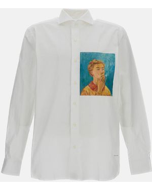 Junya Watanabe Tove Jansson Printed Cotton Shirt - White