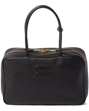 Miu Miu Mud Leather Beau Keyring Necessaire in Brown | Lyst