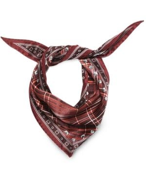 Acne Studios Checked Silk Headband - Pink