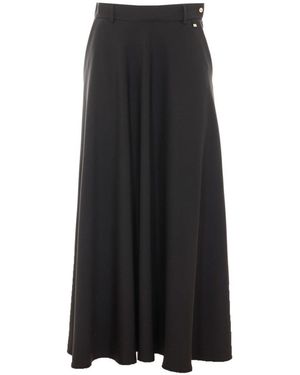Herno Flared Maxi Skirt - Black