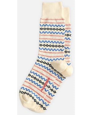 JW Anderson Jw Anderson Fair Isle Sock - White