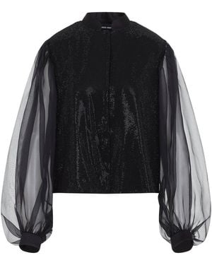 Giorgio Armani Embroidered Shirt - Black