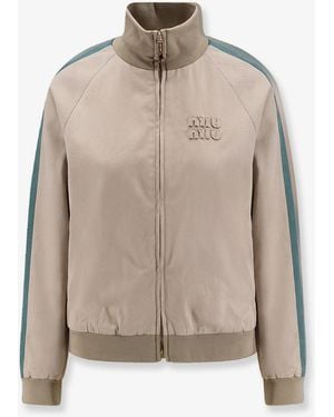 Miu Miu Old Twill Jacket - Natural