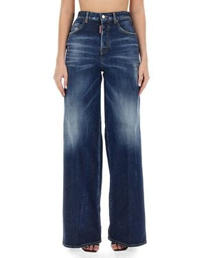 DSquared² Wide Leg Jeans Size 40 - Blue