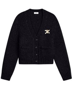 Celine Silk And Cashmere Cardigan - Blue