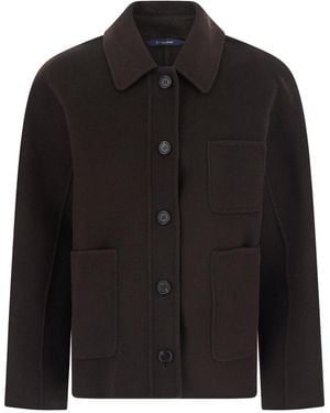Max Mara 'S Maxmara 'Chloe' Jacket With Classic Collar And Three Patch Pockets On The Front - Black