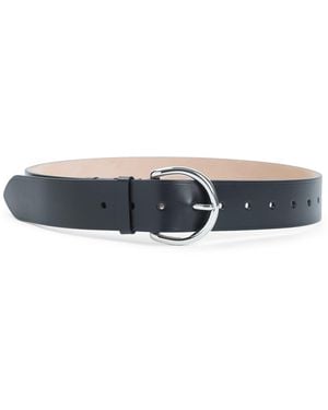 Phoebe Philo Round Buckle Belt - Black