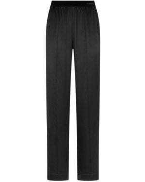 Tom Ford Stretch Silk Satin Pants - Black