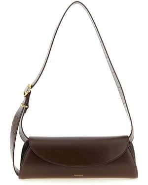 Jil Sander 'Cannolo' Small Shoulder Bag - Brown