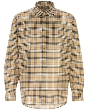 Burberry Embroidered Cotton Shirt - Natural