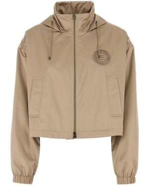 Fendi Cappuccino Polyester Windbreaker - Natural