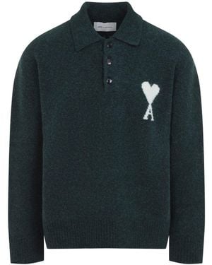 Ami Paris Ami Adc Polo - Green