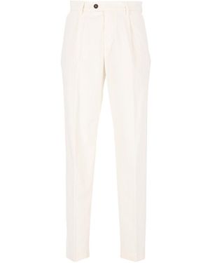 Eleventy Pleated Pants - White