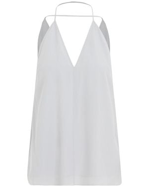 TOTEME Double-Halter Silk Top - White