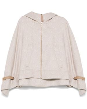 Max Mara Wool Hooded Cape - Natural