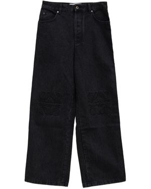 Loewe Anagram Baggy Denim Jeans - Black