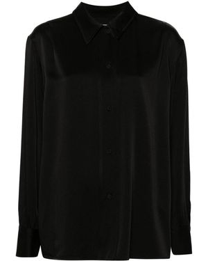 Jil Sander Shirt With Gathered Cuffs - Black