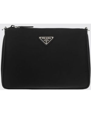 Prada Re-Nylon And Saffiano Leather Toiletry Bag - Black