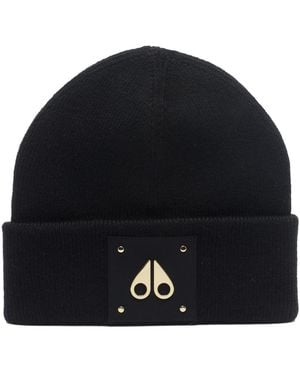 Moose Knuckles Logo Icon Beanie - Black