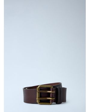 Saint Laurent Motorcycle Leather Belt - Blue