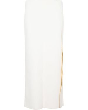 Jil Sander Elegant Viscose Skirt - White