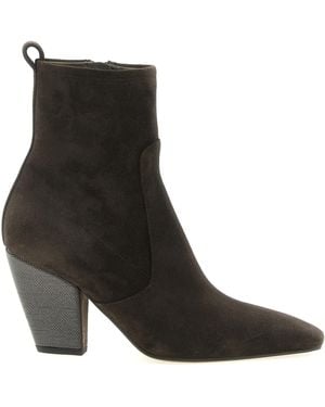 Brunello Cucinelli Calfskin Ankle Boots - Black