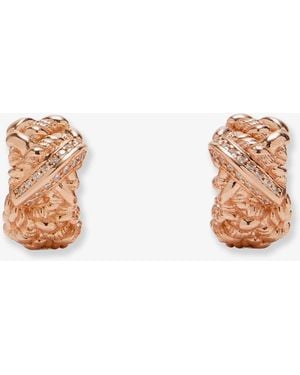 Bottega Veneta Brass Earrings With Finishes - White